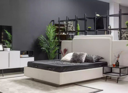 Schlafzimmer Bett 2x Nachttische Luxus Kommode Set Design Möbel 5tlg